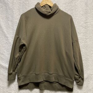 Aerie American Eagle Size XS Olive Green Oversized Cowl Neck Pullover Sweatshirt